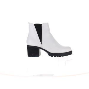 MIA Womens White Chelsea Boots Size 6.5 Medium